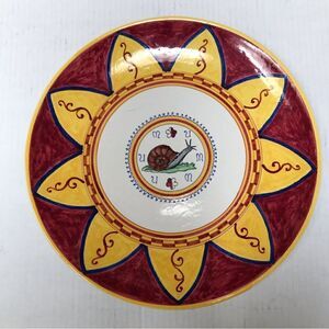 Palio di Siena 11’ Chiocciola “Snail” dinner/charger/wall Plate Italian Ceramics